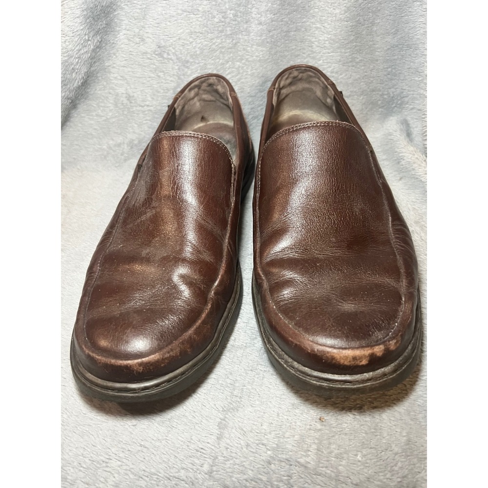 Mephisto Men's 11 Brown Leather Slip On Comfort‎ Loafers Shoes 100% Rubber Sole